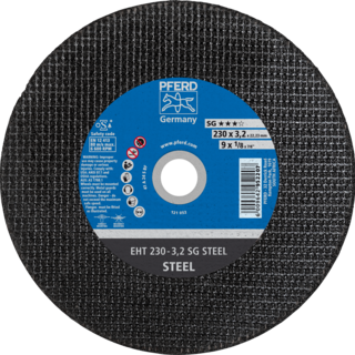 "CUT OFF STEEL 230X3.2X22  SG PFERD - SG = HIGH PERFORMANCE"