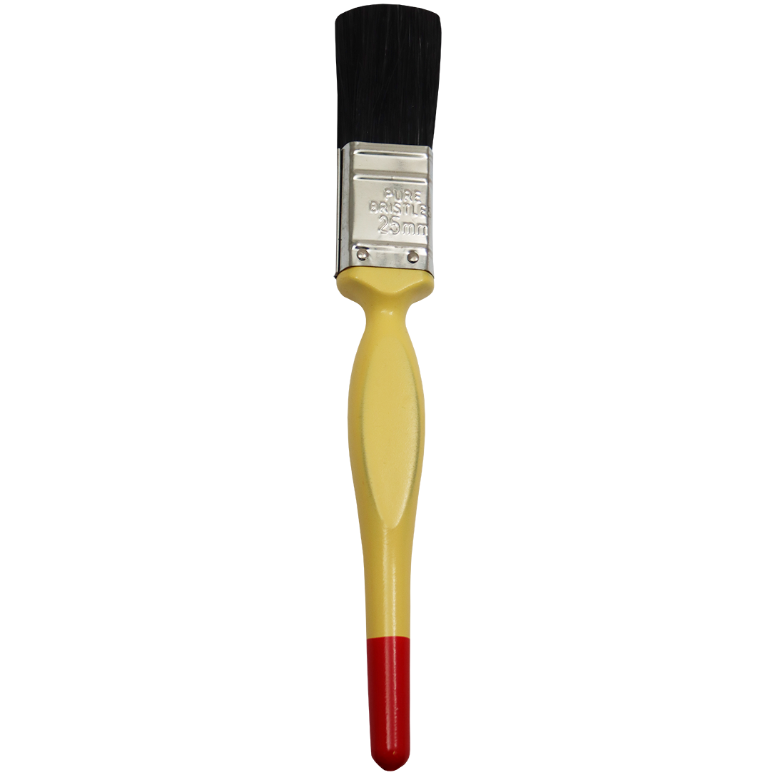 "PAINT BRUSH  25MM ETERNA FB - WOOD HDL 100% PURE BLACK HAIR 44MM"