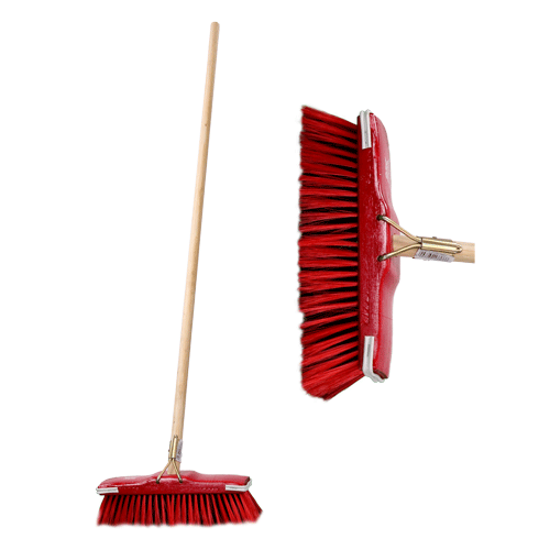 "BROOM HOUSE WOOD HANDLE 300MM GB6 - SOFT BRISTLE - ASSORTED COLOURS"