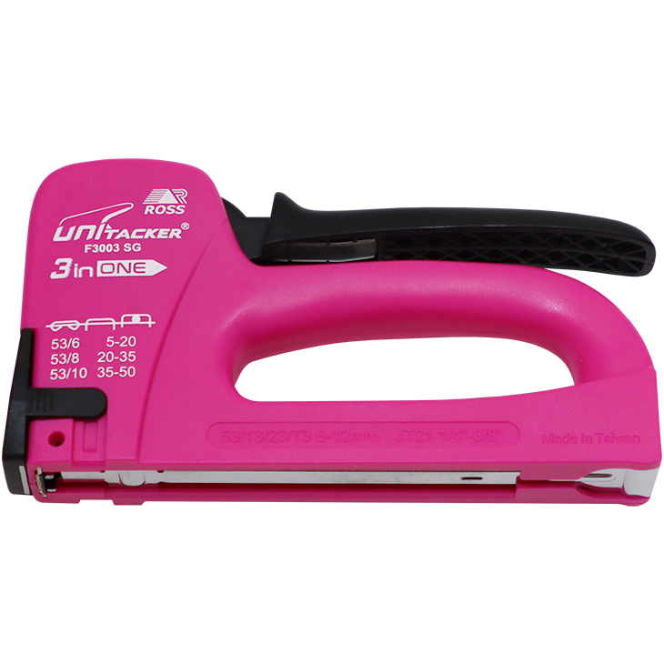 "STAPLE GUN   LIGHT DUTY 3-IN-1 ROSS - PLASTIC FRAME A-TYPE L\/D STAPLES"