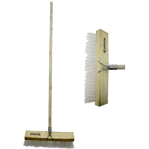 "BROOM GUTTER SWEEP 305MM WHITE - HARD BRISTLE (2.0MM)"
