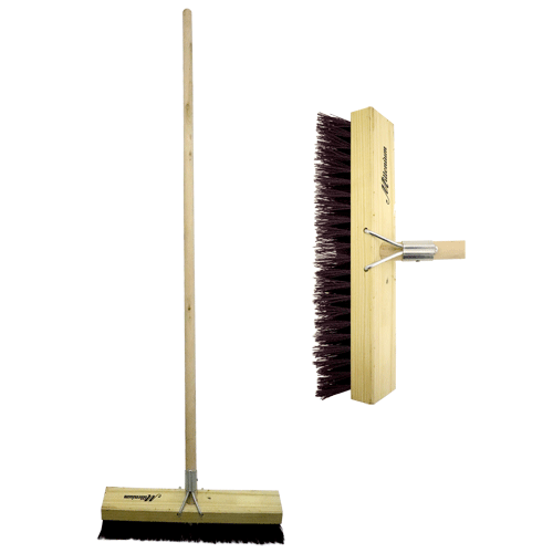"BROOM GUTTER SWEEP 375MM BROWN - HARD BRISTLE (1.0MM)"