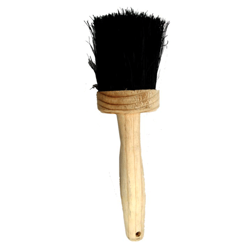 "BRUSH TAR NATURAL BLACK 75MM - COCO FIBRE (150MM WOODEN HANDLE)"