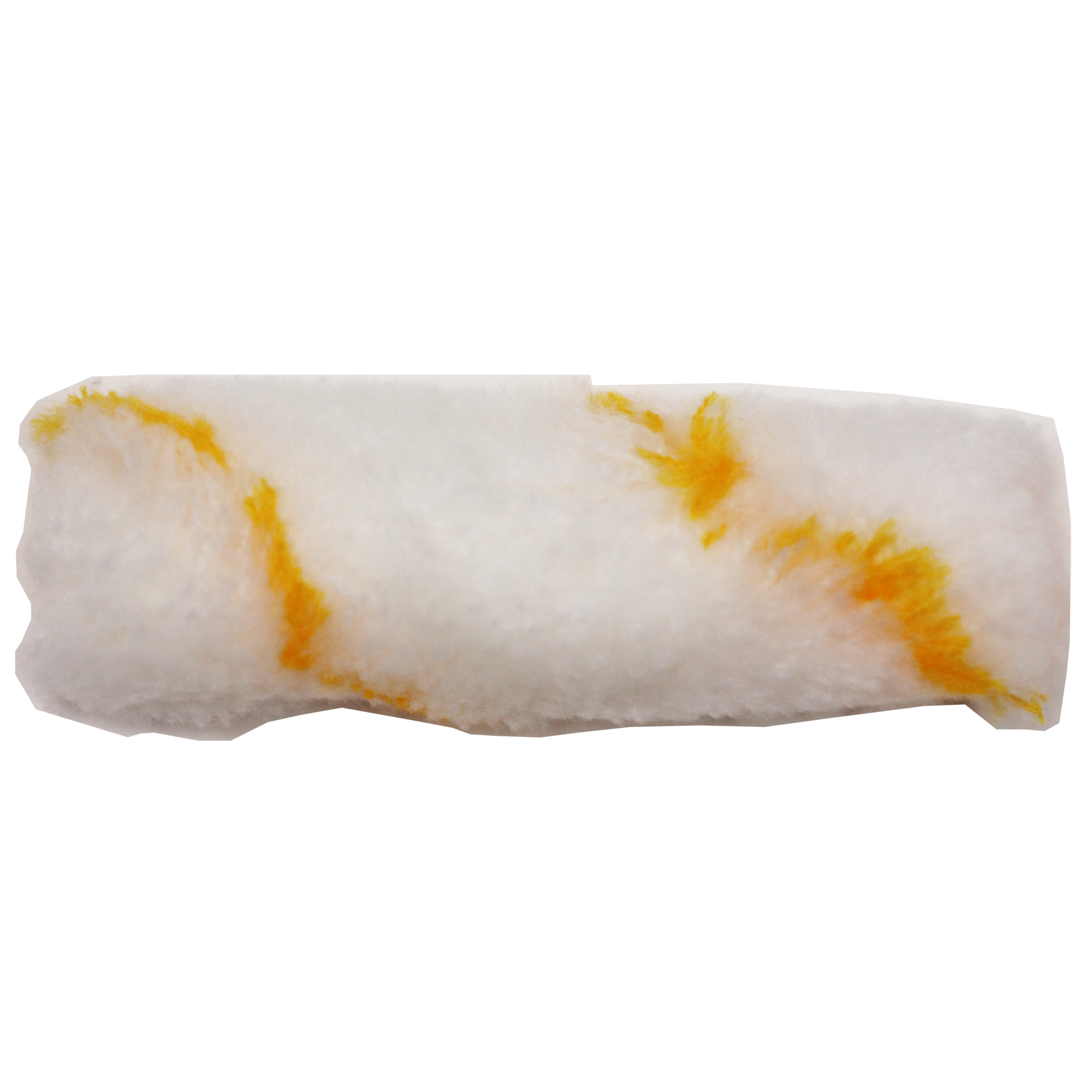 "PAINT ROLLER REFILL 100MM FLUFFY ACADEMY - MINI WHITE & YELLOW STRIPE - LONG PILE"