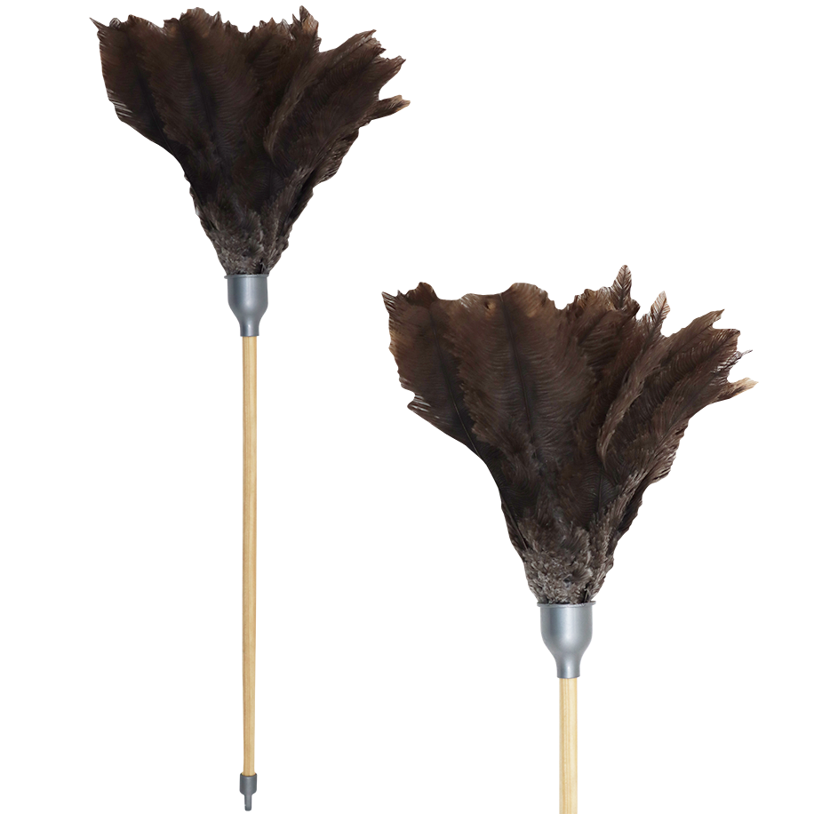 "FEATHER DUSTER  460MM LARGE HEAD - OSTRICH FEATHERS - 450MM LENGTH"