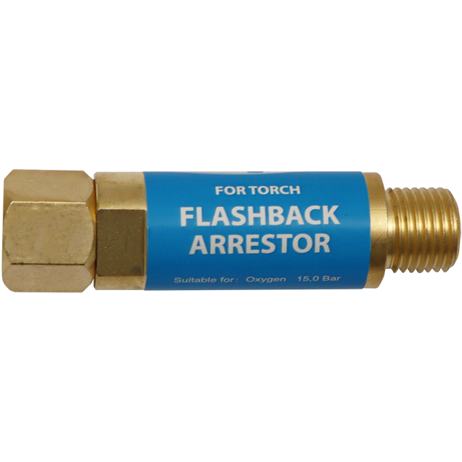 "WELD GAS FLASHBACK TOR\/MNT 9\/16 OXY - TORCH MOUNT- 9\/16\" OXY (HARRIS STYLE)"
