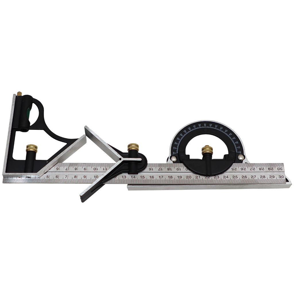 "SQUARE COMB SET 300MM NO.285  FB - STEEL - CENTER HEAD & PROTRACTOR"