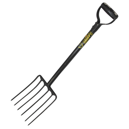 "FORK  6 PRONG STABLE STEEL SHAFT LASH - 720MM STEEL SHAFT METAL HILT"