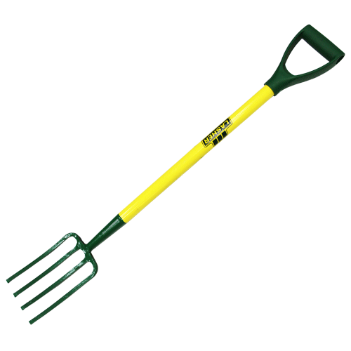 "FORK  4 PRONG DIGGING LADIES LASHER - 735MM STEEL SHAFT - EPOXY COATED"