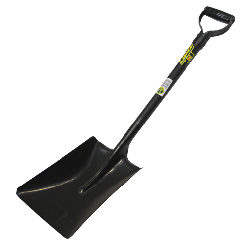 "SHOVEL SQ 260X625MM MC2 STEEL LASHER - STEEL SHAFT - METAL HILT"