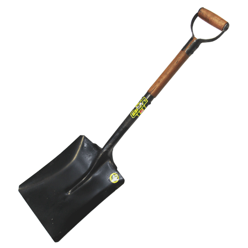 "SHOVEL SQ 310X700MM C7 WOOD LASHER - WOODEN SHAFT - METAL HILT"