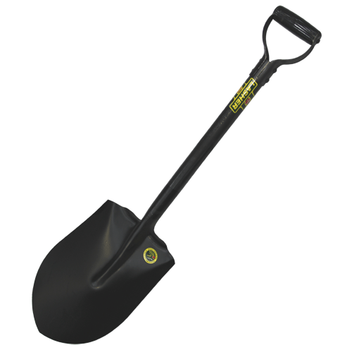 SHOVEL RND 260X600MM MB4 STEEL LASHER - STEEL SHAFT - METAL HILT