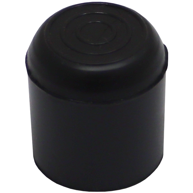 "FERRULE RUBBER ROUND BLACK   19MM - NON-SLIP HEAVY DUTY SYNTHETIC RUBBER"