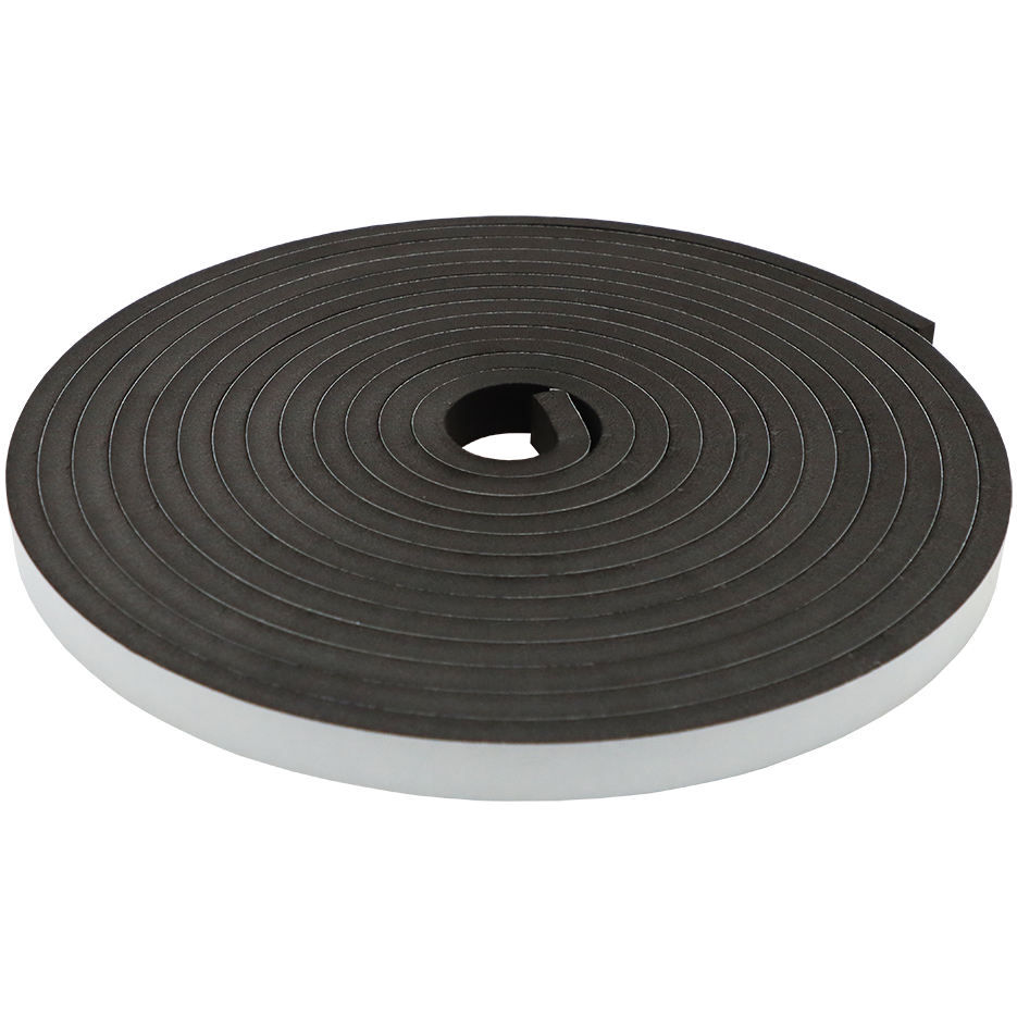 "FOAM SEALING STRIP 12 X 25MM X 10M - PSA BLACK SELF ADHESIVE STRIP (EVA45)"