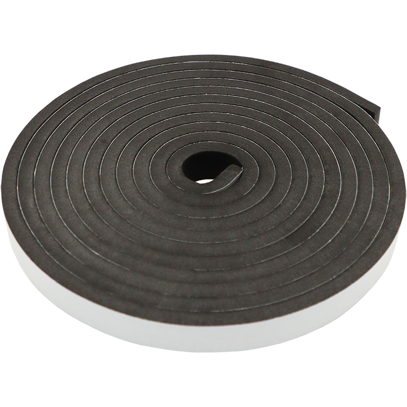 "FOAM SEALING STRIP 10 X 12MM X 5M - PSA BLACK SELF ADHESIVE STRIP (EVA45)"