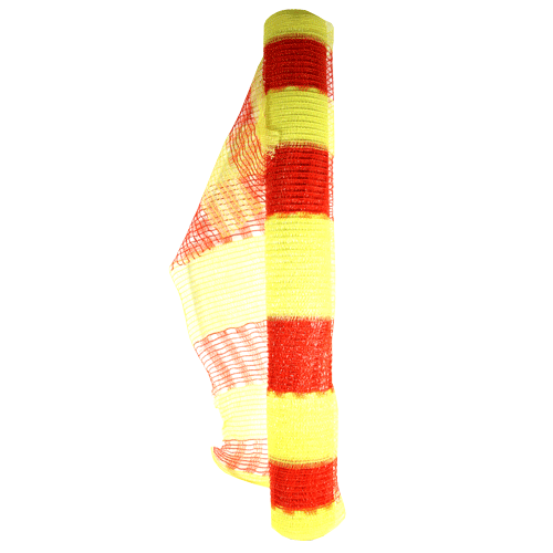 "BARRIER NETTING HDPE 1.0M X 50M RLL - WOVEN MESH (ORANGE & YELLOW)"