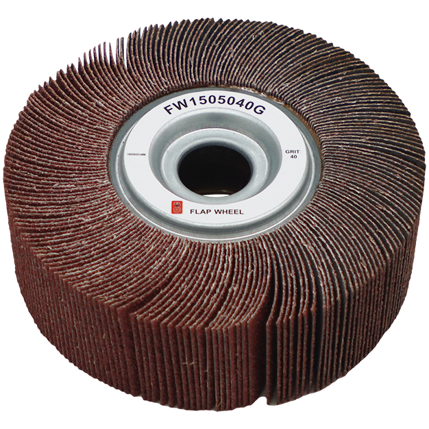 "FLAP WHEEL 150 X 50MM  40G FB - 25.4MM BORE - PREMIUM CLOTH (185 FLAPS)"