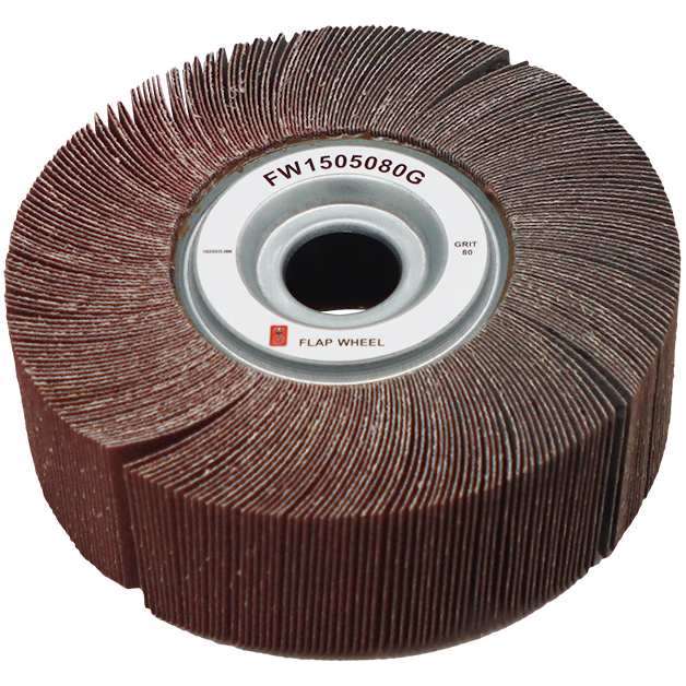 "FLAP WHEEL 150 X 50MM  80G FB - 25.4MM BORE - PREMIUM CLOTH (256 FLAPS)"