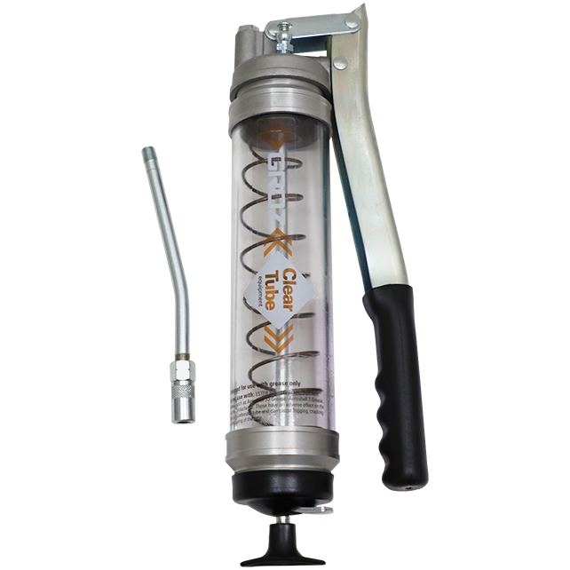 "GREASE GUN  LEVER GRIP CLEAR GROZ - 1\/8\" BSPT - 400G CLEAR CARTRIDGE"