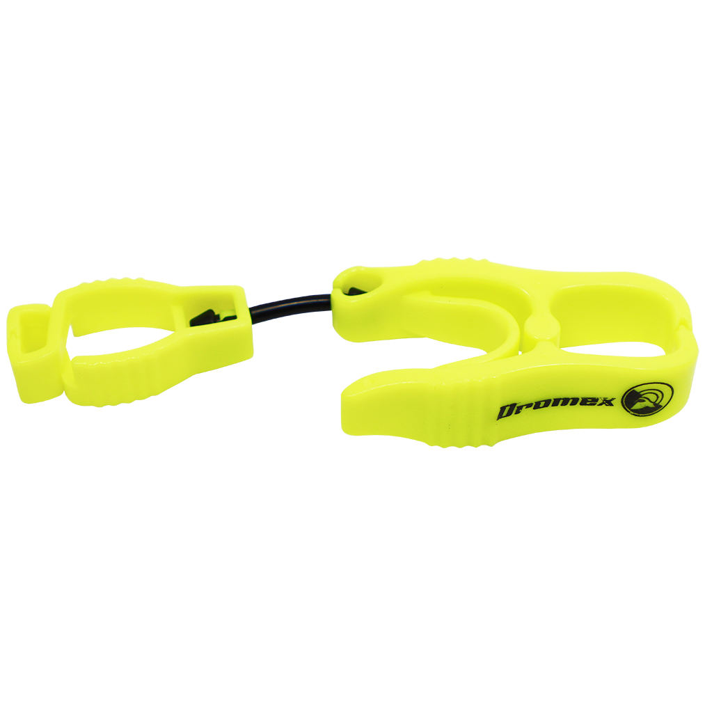 GLOVE CLIP NEON GREEN FOR ATTACHING GLOVES TO TROUSERS Fowkes Bros
