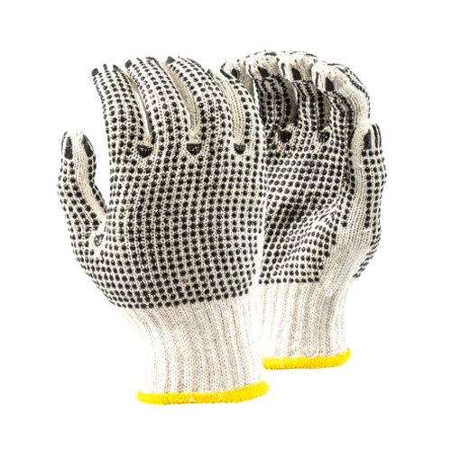 "GLOVE HANDLING COTTON DOT PALM DRO - 7 GAUGE (900 GRAMS PER DOZEN)"