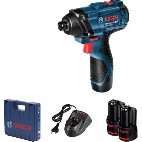 "IMPACT DRIVER CORDL 100NM 12V BOS KIT - CORDLESS WITH 2X1.5AH BATTERY & CHARGER"