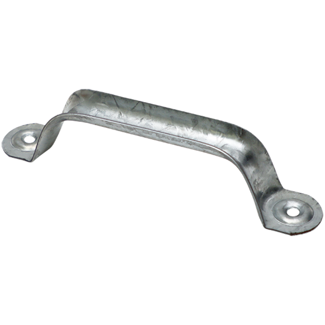 "HANDLE GARAGE DOOR 200MM  GALV - 6MM MOUNTING HOLES"