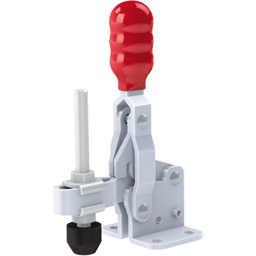 "T\/CLAMP VERTICAL FLAT  75KG  S\/S - TOGGLE CLAMP - VERTICAL HANDLE -S\/STEEL"