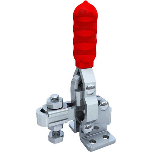 "T\/CLAMP VERTICAL FLAT   91KG  S\/S - TOGGLE CLAMP - VERTICAL HANDLE -S\/STEEL"