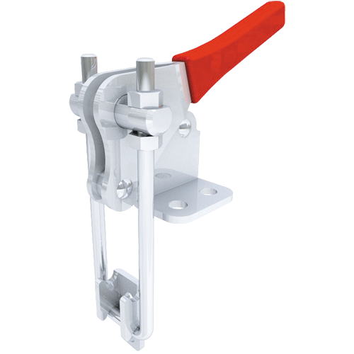 "T\/CLAMP LATCH VERTICAL  225KG  S\/S - TOGGLE CLAMP - VERTICAL HANDLE -S\/STEEL"