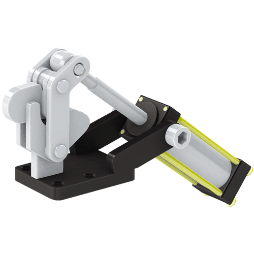 "T\/CLAMP AIR POWERED WELDABLE 500KG - TOGGLE CLAMP - VERTICAL HANDLE"