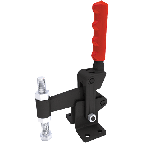 "T\/CLAMP H\/D WELDABLE  FLAT   1200KG - TOGGLE CLAMP - VERTICAL HANDLE"
