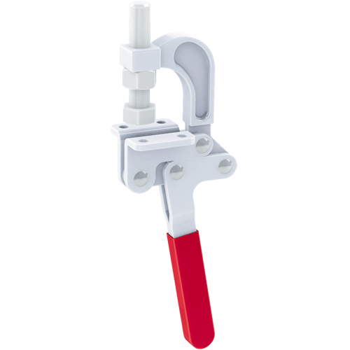 "T\/CLAMP F TYPE PIVOTING JAW 340KG S\/S - TOGGLE CLAMP -VERTICAL HANDLE"