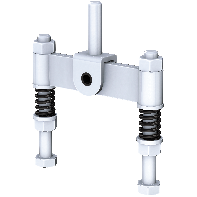 "T\/CLAMP YOKE ASSY PLAIN 150MM - PLAIN SPINDLE 6\" 5\/16-18 M8 X 30MM"