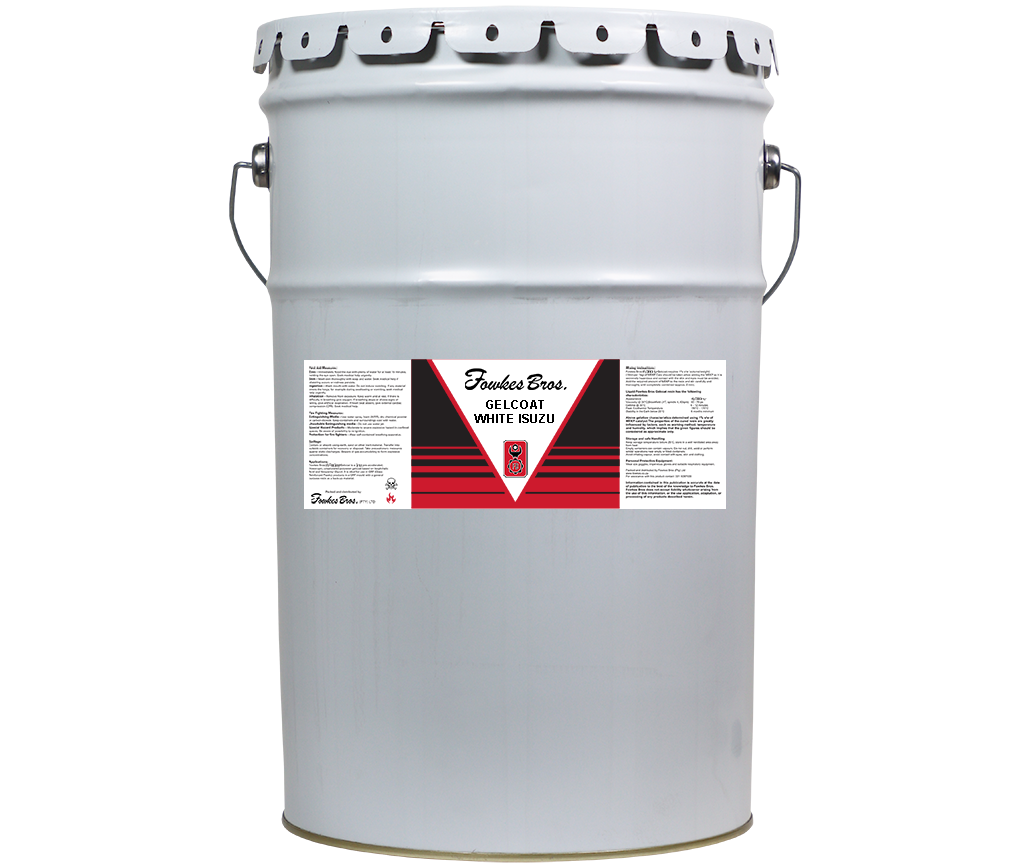 "GELCOAT WHITE ISUZU KG NETT - 25KG TIN - - ADD 1-2% MEKP"