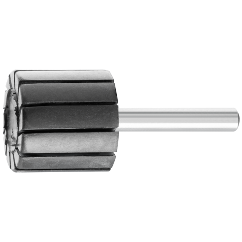 "SPIRABAND RUBBER DRUM SLOTTED 38 X 25MM - 6MM SHANK - EXPANDABLE RUBBER MANDREL"
