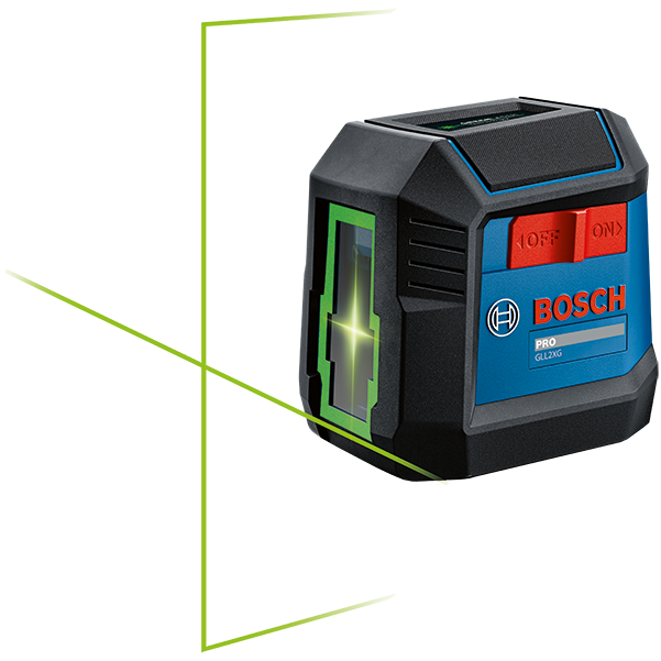 "LEVEL LINE LASER 2 X 20M + TRIPOD BOS - 20M RADIUS GREEN LASER (8HR RUN TIME)"