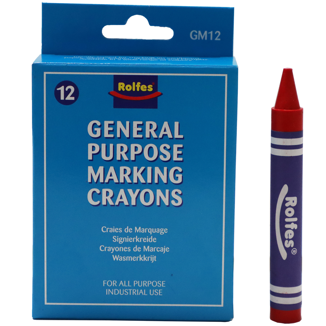 "CRAYON GENERAL PURPOSE MARKING RED - GENERAL PURPOSE WAX CRAYON 12 P\/BOX"