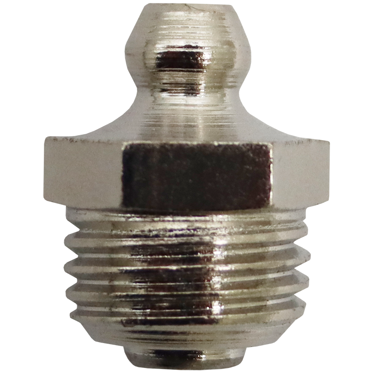 "GREASE NIPPLE BSP  1\/4\"        STR - IMPERIAL THREAD - DIN 71412A (180\u00b0)"