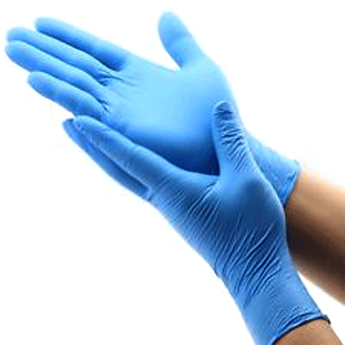 "GLOVE EXAM NITRILE POWDFREE BLUE    S - 3.5G SELL BOX 100 ONLY. POWDER FREE"