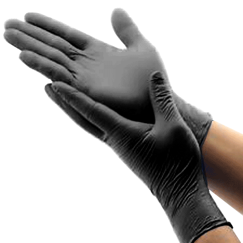 "GLOVE EXAM NITRILE POWDFREE BLACK L - 5.0G SELL BOX 100 ONLY. POWDER FREE"