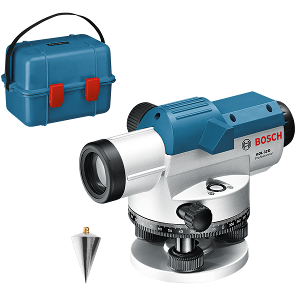 "LEVEL OPTICAL AUTO 32X MAG BOSCH KIT - INCLUDES DUMPY LEVEL, TRIPOD & STAFF"