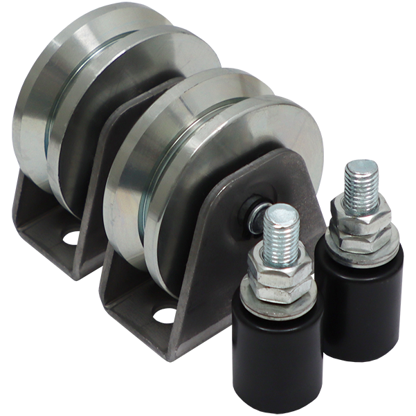 "CASTOR WHEEL GATE KIT 100MM Y\/P - ROLLER WHEEL & FRAME FOR GATES"