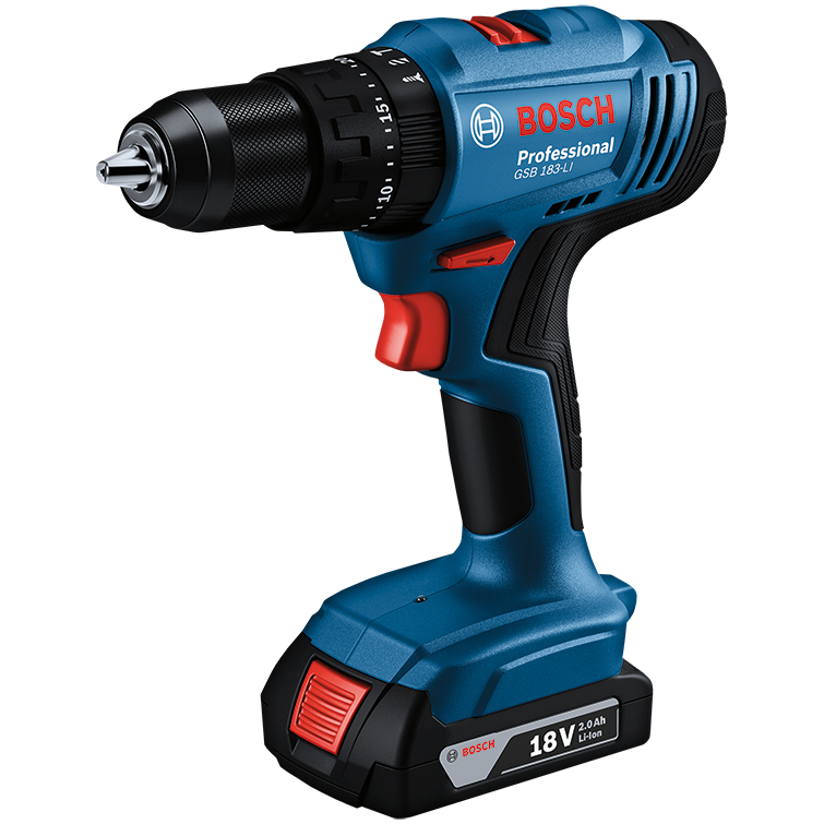 DRILL CORDLESS KIT 13MM 56NM BOS - 18V BATT (1X2AH) & CHARGER