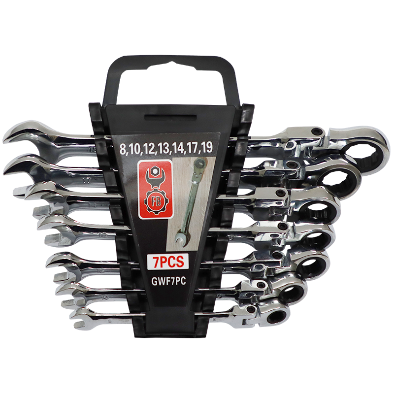 SPANNER GEAR SET FLEX 7 PCS - FLEXIBLE HEAD (8-19MM)- GEAR WRENCH