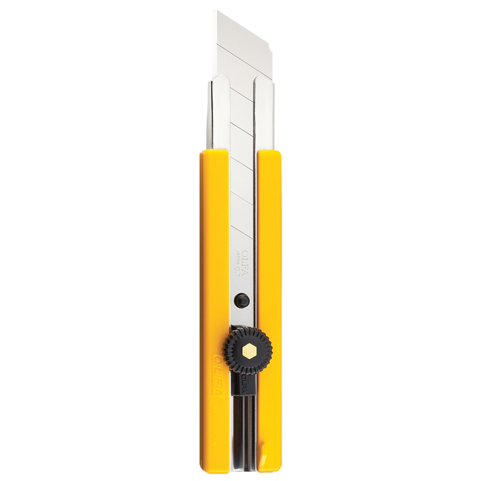 "TRIM KNIFE S\/OFF 25MM TWIST OLFA - RUBBER GRIP (RATCHET-LOCK)"