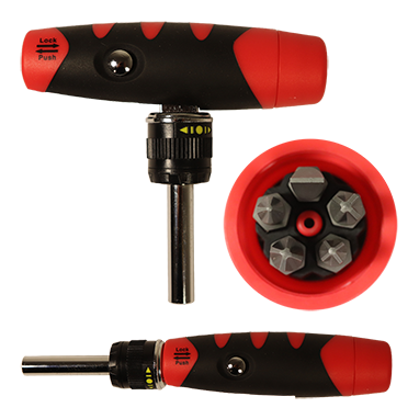 "SCREWDRIVER SET MULTI  5 IN 1 FB - DWS - 1\/4\" RATCHET TYPE"