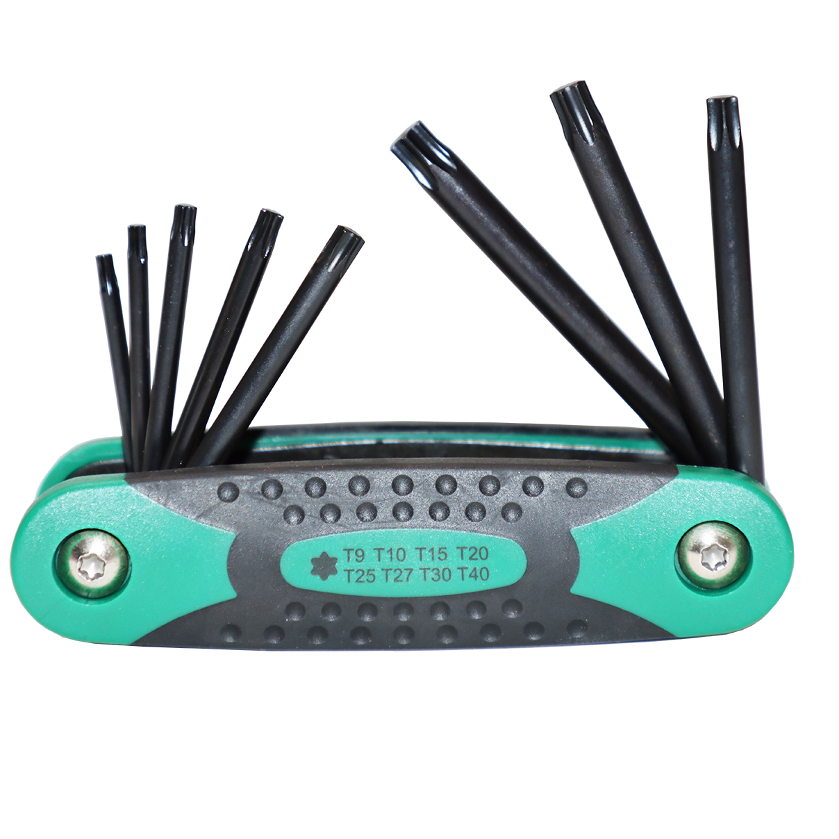 ALLEN K/SET TORX T9-T40 FOLDING FB - 8PC - PEN KNIFE STYLE - BLACK