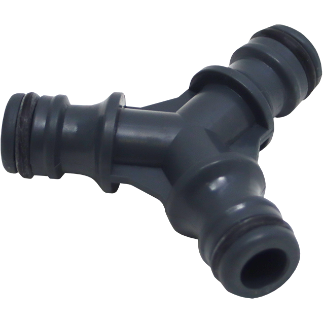 "GARDEN HOSE COUPLER 1\/2\" 3 WAY - GARDEN HOSE FITTING - PVC"