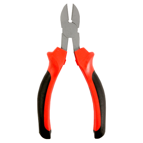 PLIER SIDE CUTTER 150MM STD FB - RED/ BLACK GRIP - C55 STEEL